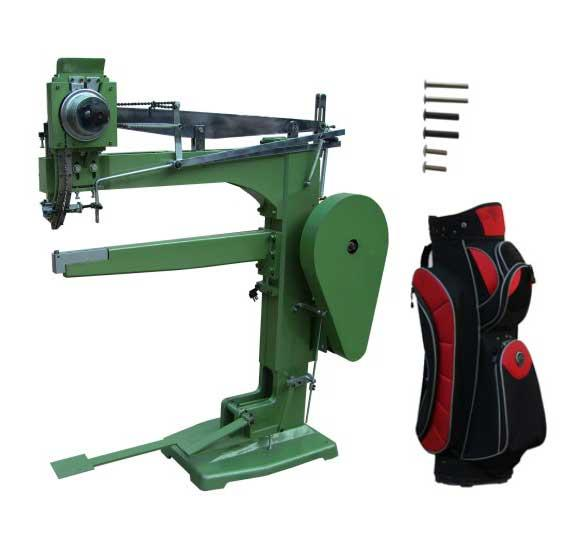 Golf bag riveting machine