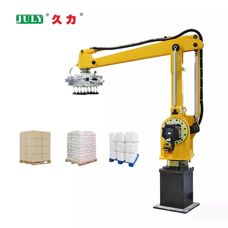 High-Payload Robotic Palletizing Arm for Cartons, Bags & Bulk Containers - JULY