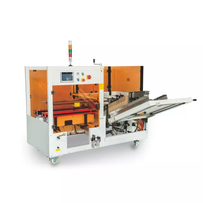 K20TX Automatic Vertical Carton Packaging Forming Machine Box Erector Machine